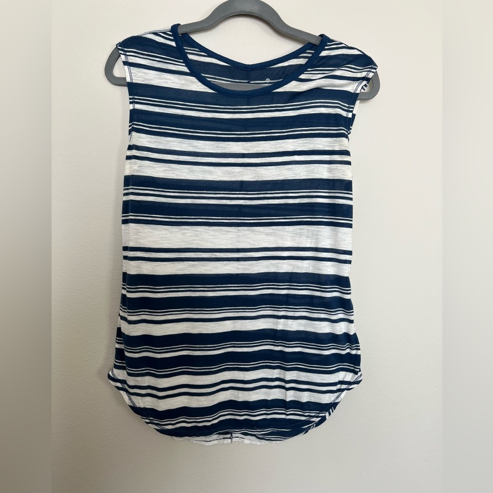 Athleta Tank Top Navy/White Size M